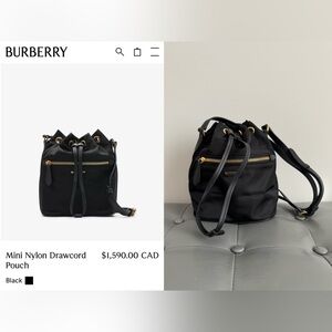 Burberry Mini Nylon Drawcord Pouch
